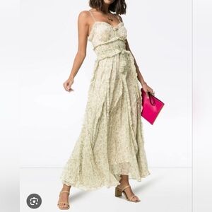 Lee Mathews Nina Silk Crinkle Cami Dress Floral Size 2